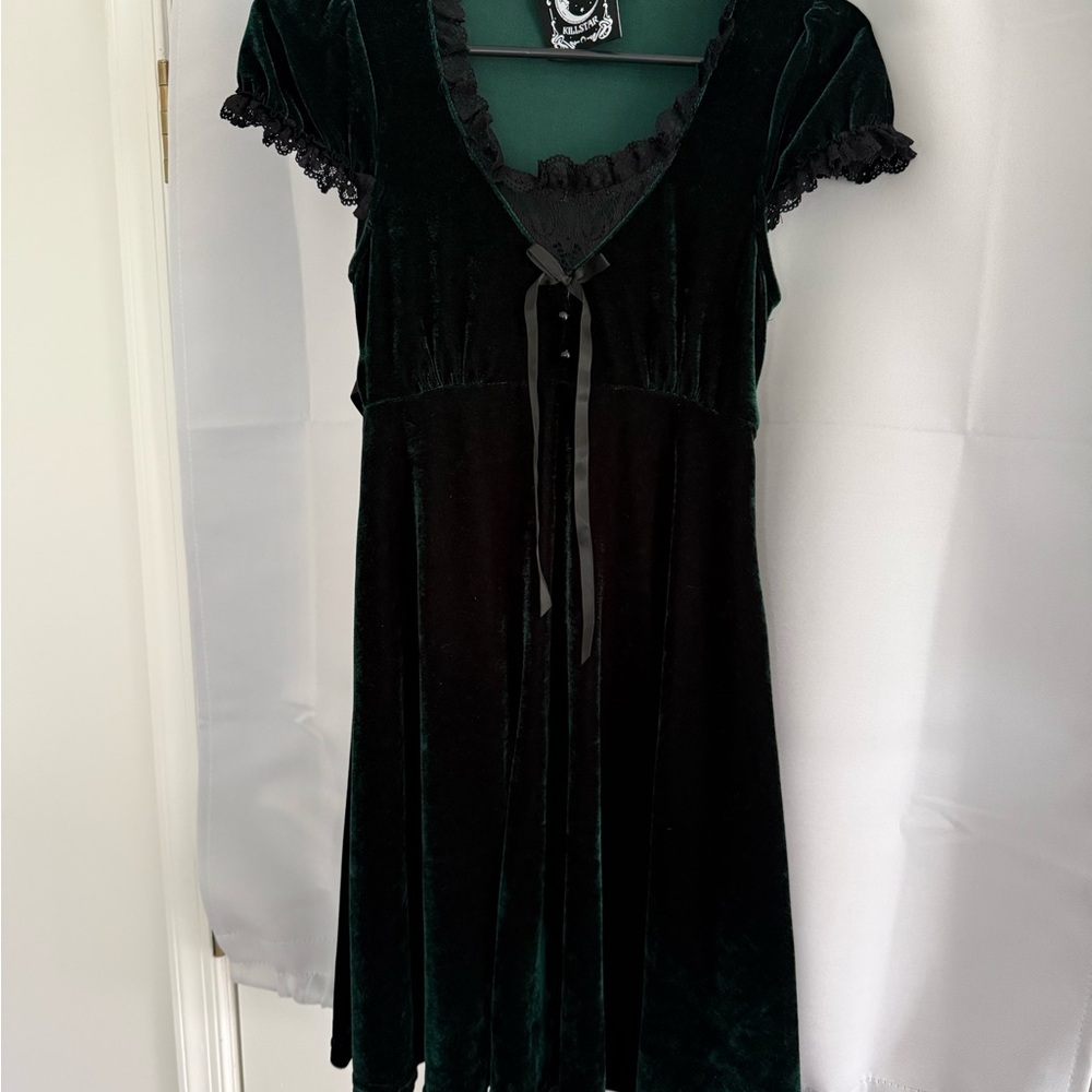 Killstar Heather Babydoll Dress (Emerald Green)